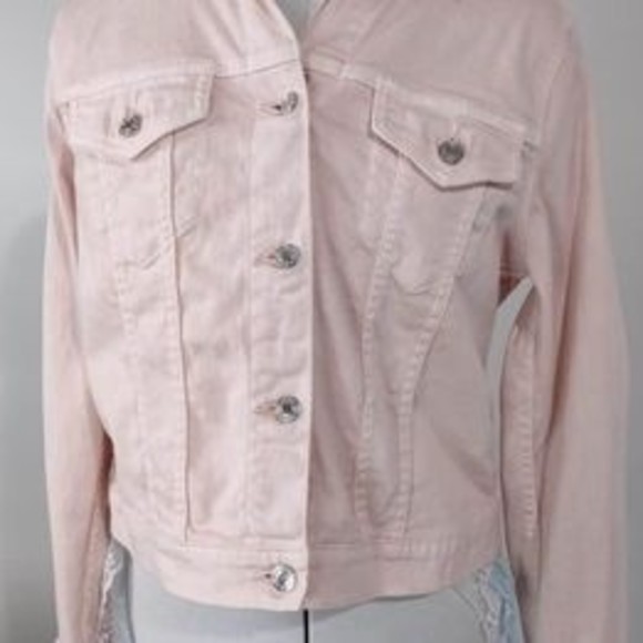 Michael Kors Jackets & Blazers - Medium Michael Kors Womens Long Sleeve Pink Jacket Pockets Buttons Up C5273